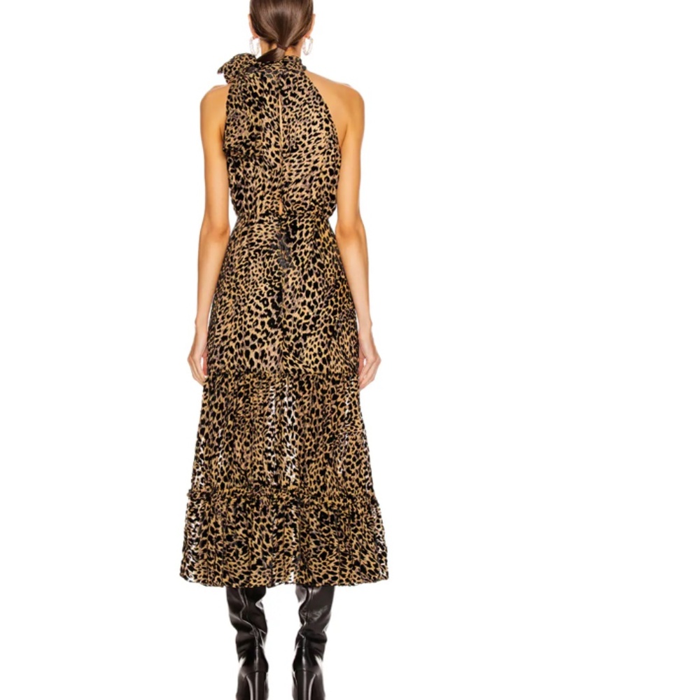RIXO Eleanor Dress XS Leopard Midi US2 - Picture 3 of 7